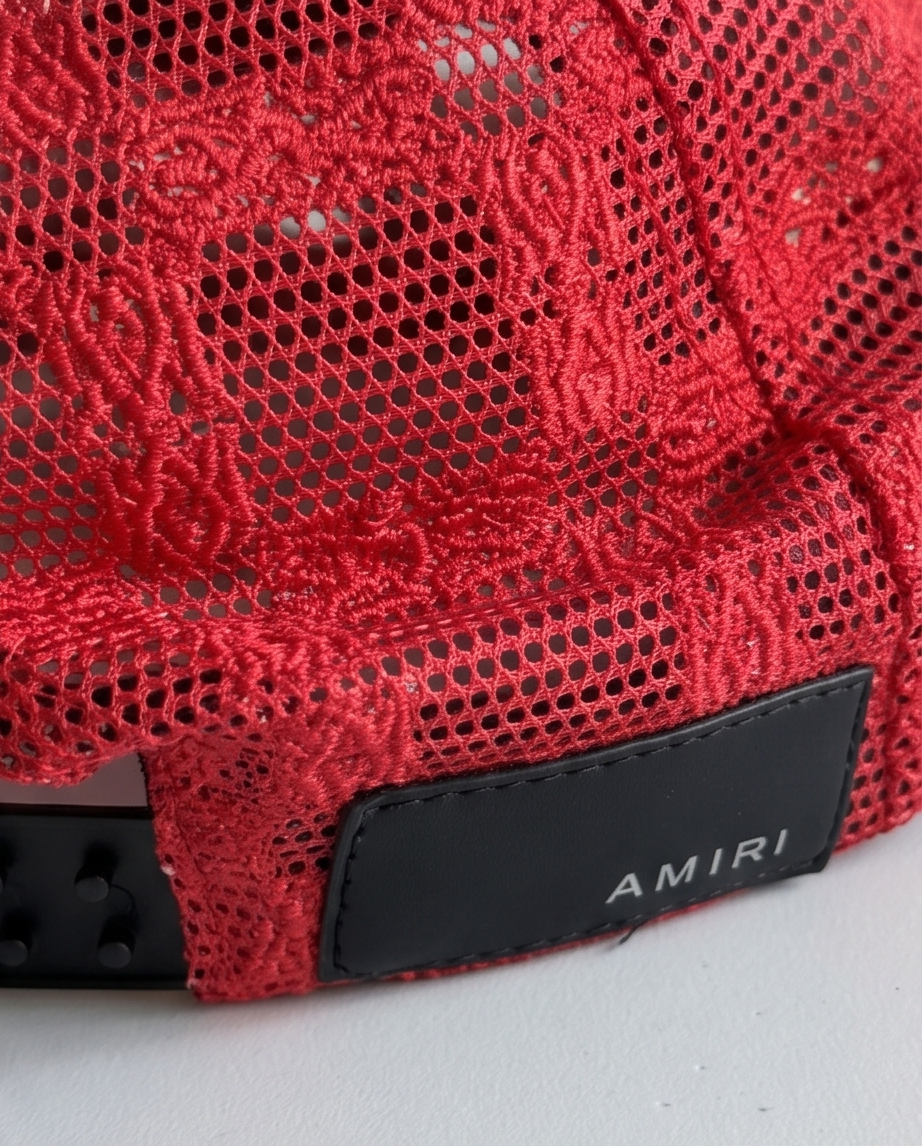 Gorra Amiri MA Trucker Blanco Rojo