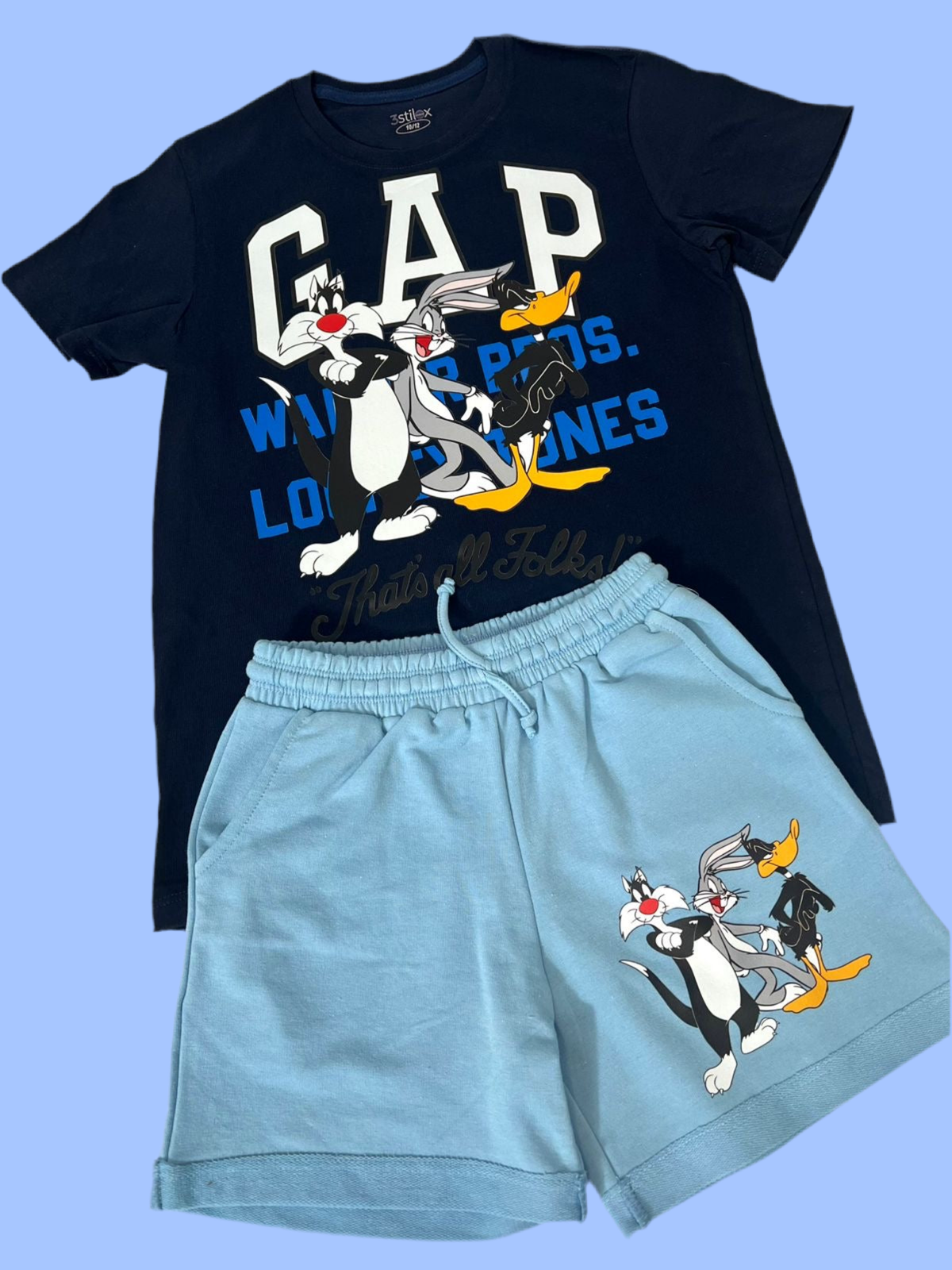 CONJUNTO CAMISETA+PANTALONETA LOONEY TUNES GAP