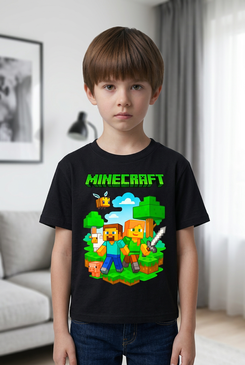 CAMISETA MANGA CORTA - MINECRAFT