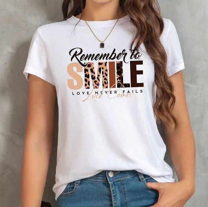 CAMISETA LARGA MUJER - REMEMBER TO SMILE