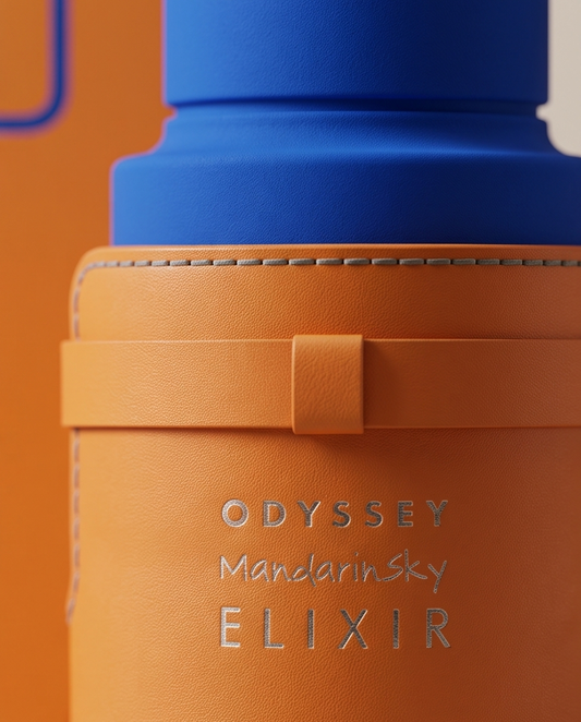 Armaf Odyssey Mandarin Sky Elixir - frasco y empaque