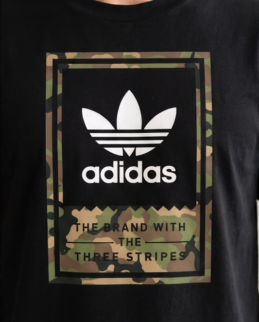 Camiseta Negra adidas Marco Camuflado Regular Fit