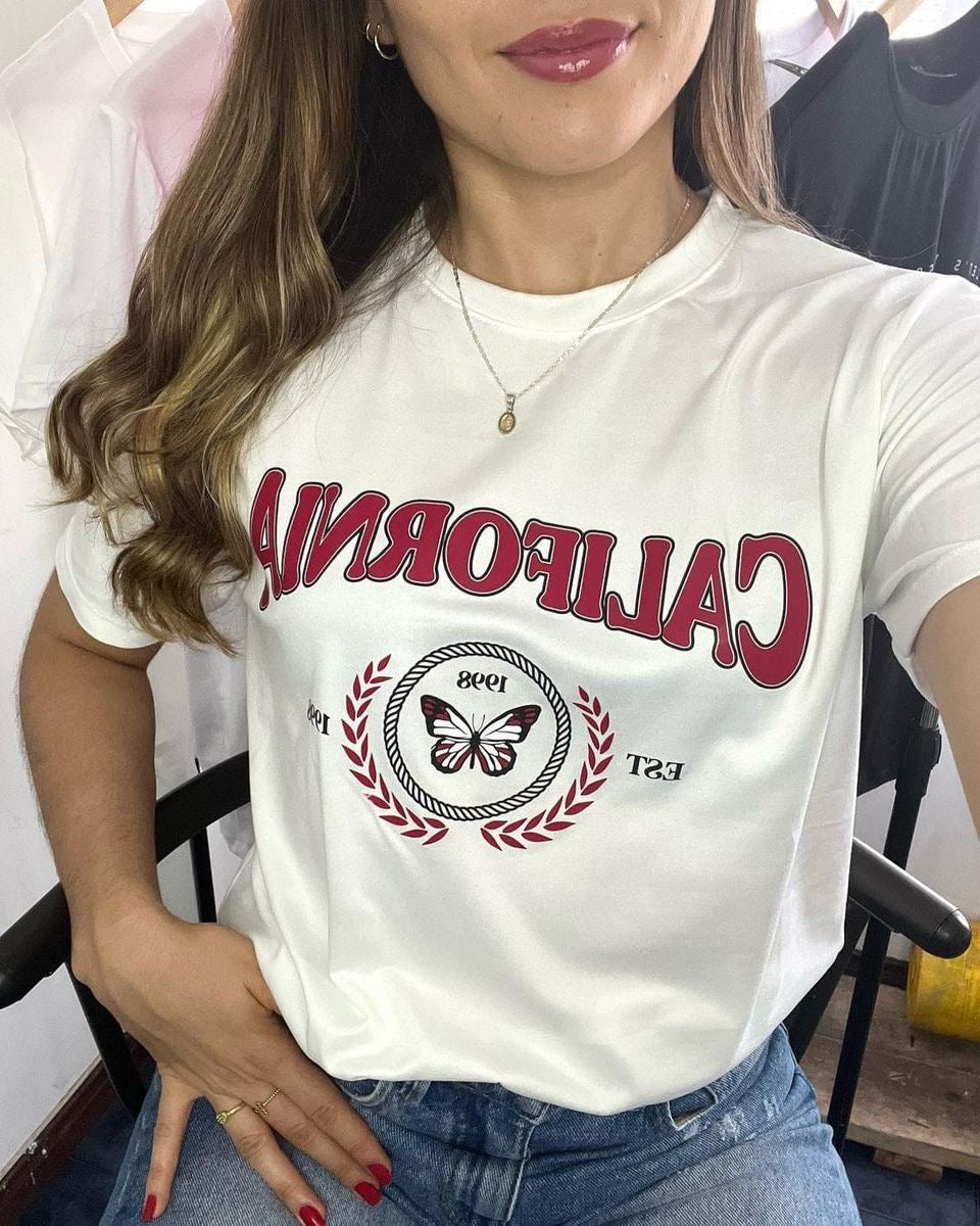 CAMISETA LARGA MUJER - CALIFORNIA