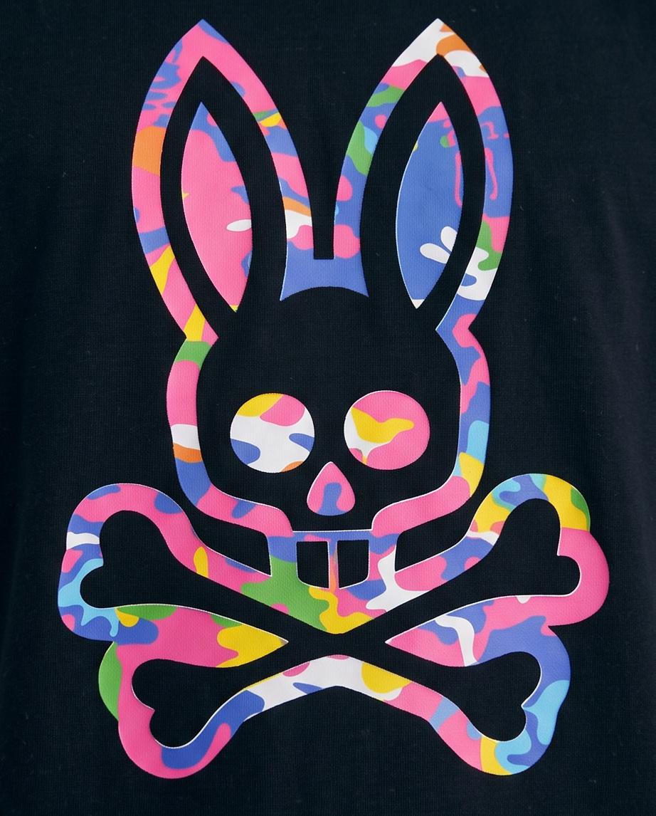 Camiseta Psycho Bunny Camo Bunny Multicolor Negra - Vista 1
