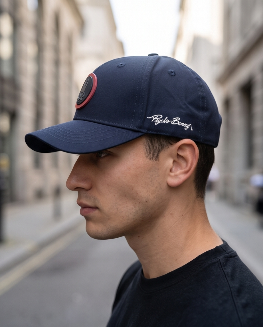 Gorra Psycho Bunny Medallion Azul Marino