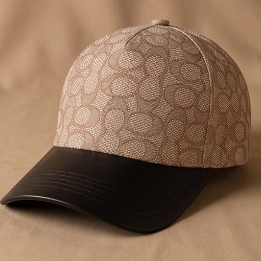 Gorra Coach Logo Patch - Dad Hat Cuero Sintético Bordado Ajustable