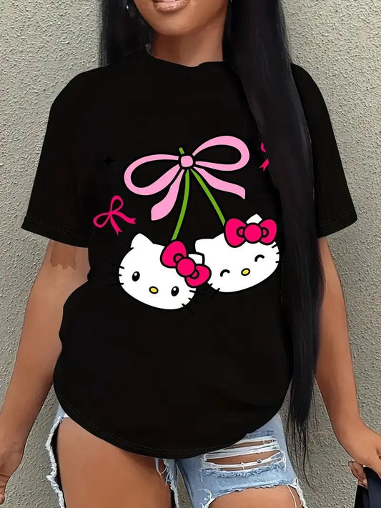 CAMISETA LARGA MUJER - HELLO KITTY