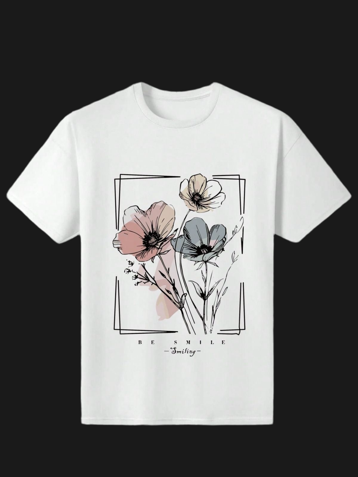 CAMISETA LARGA MUJER - BE SMILE