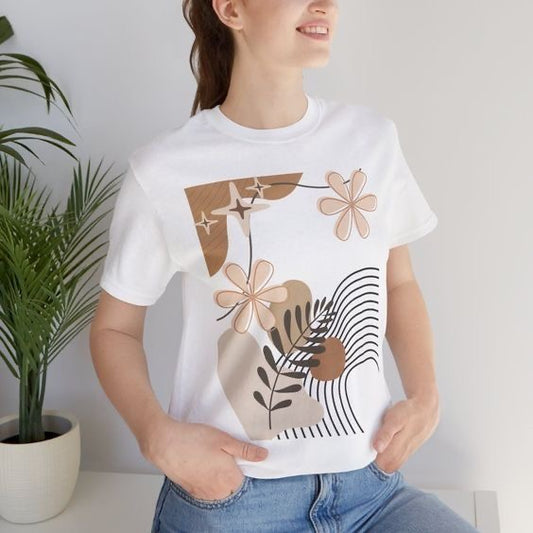 CAMISETA LARGA MUJER - FLORES