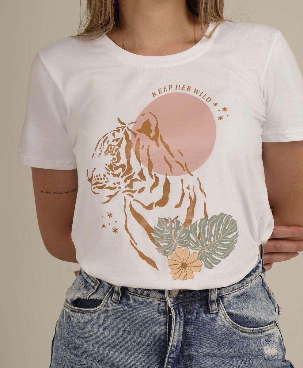 CAMISETA LARGA MUJER - KEEP HER WILD