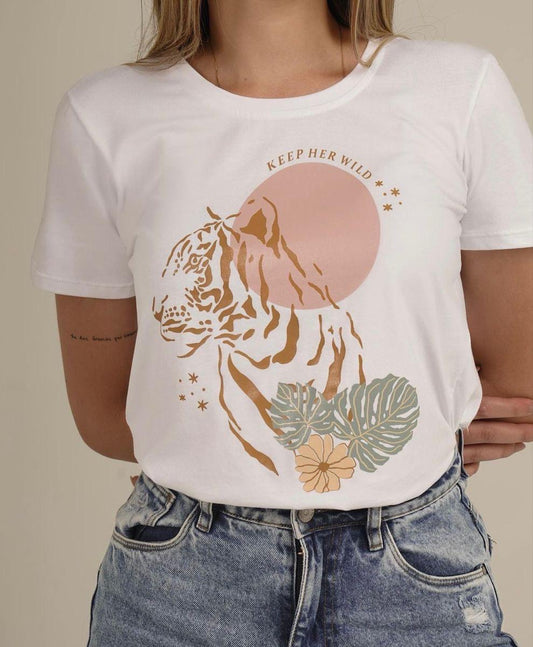 CAMISETA LARGA MUJER - KEEP HER WILD