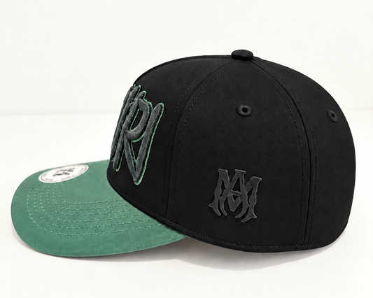 Gorra Amiri Logo Bicolor - Structured Poliéster Bordado Alto Relieve Ajustable