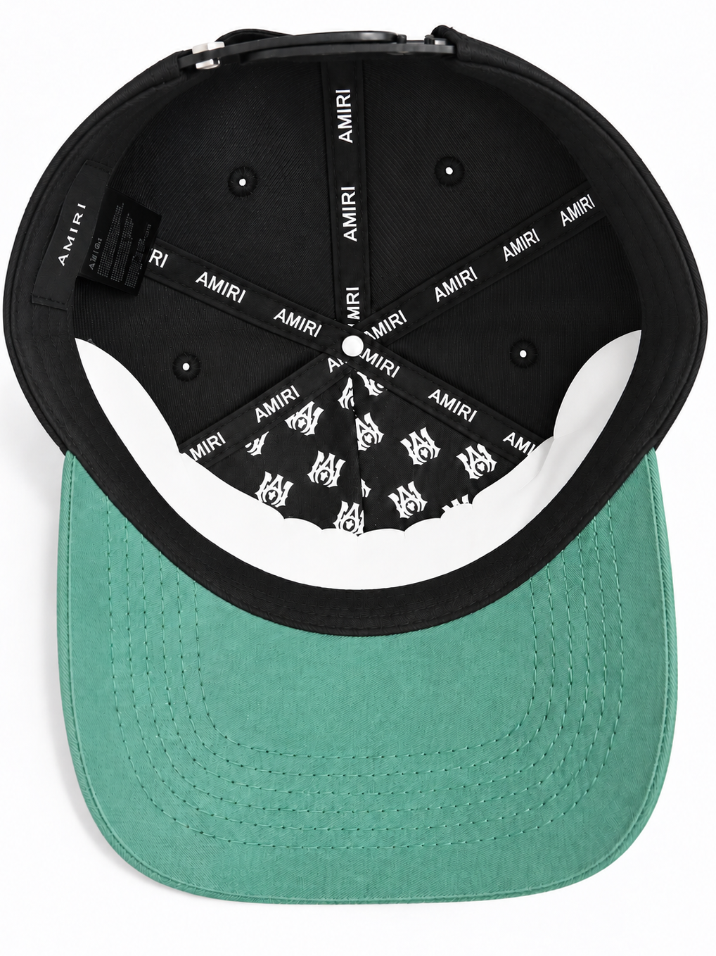 Gorra Amiri Logo Bicolor - Structured Poliéster Bordado Alto Relieve Ajustable