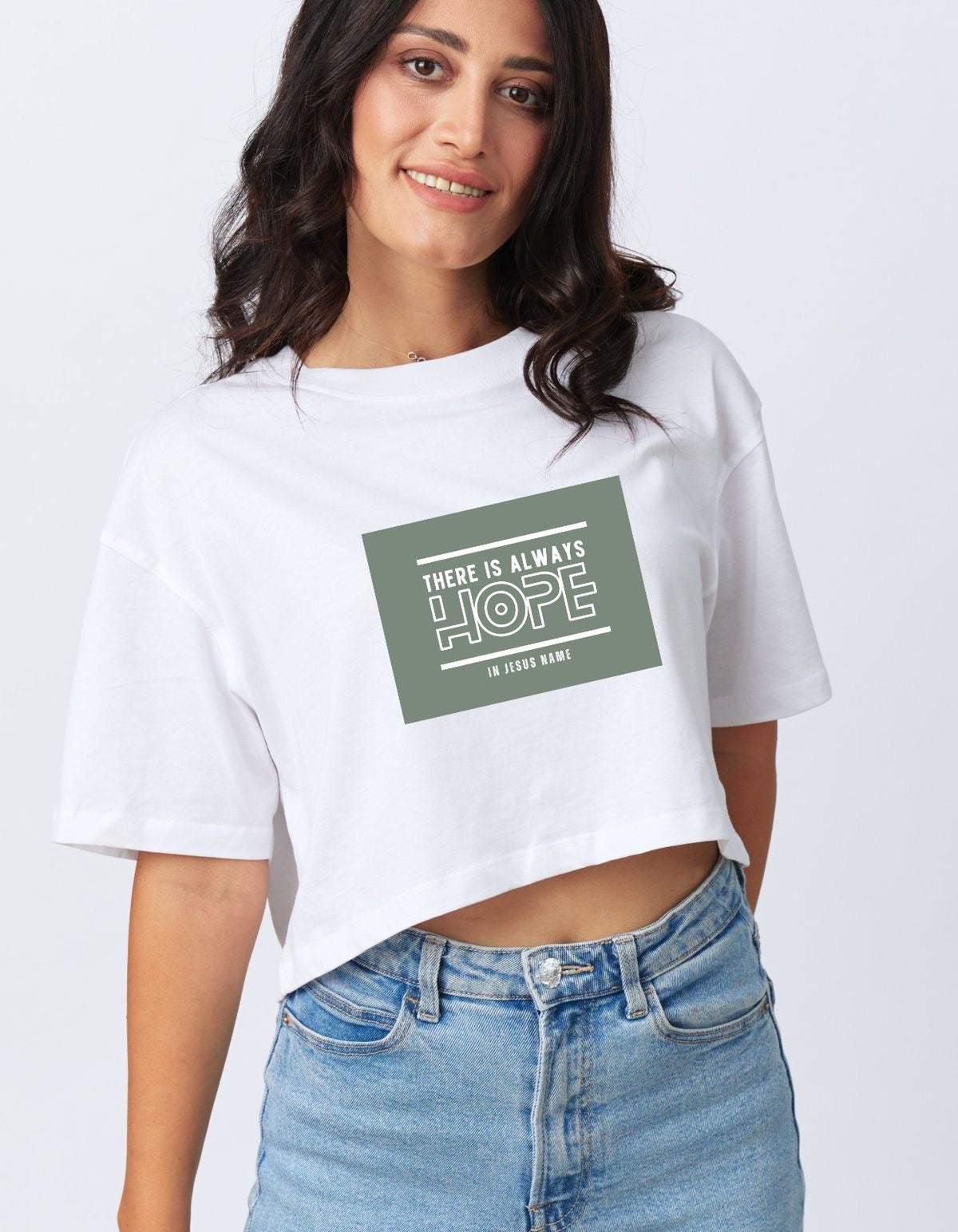CAMISETA CORTA MUJER -
 HOPE