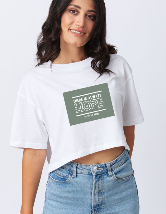 CAMISETA CORTA MUJER -
 HOPE