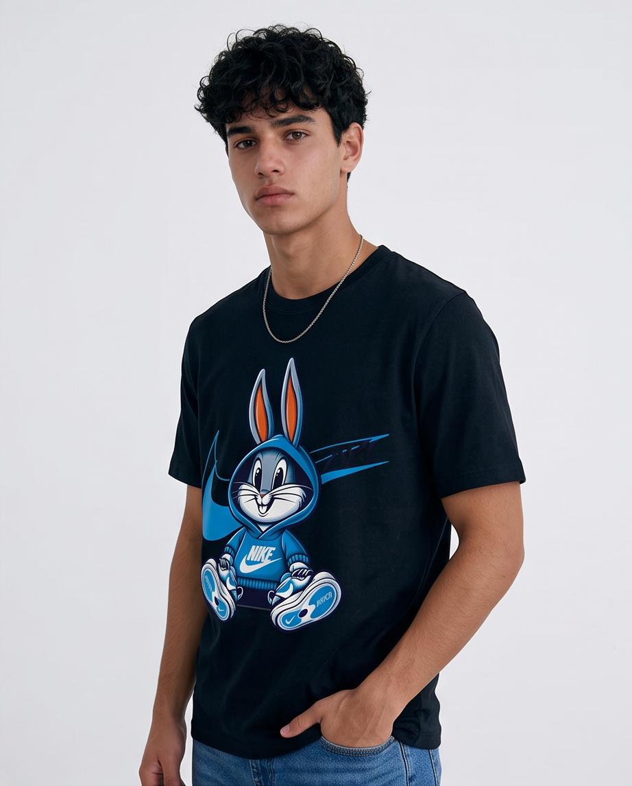 Camiseta Bugs Bunny Nike Azul Negra - Vista 4