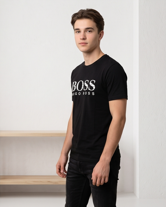 Camiseta Hugo Boss Logo Negro – Regular Fit Hombre