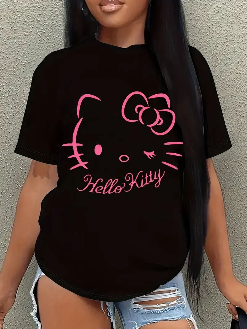 CAMISETA LARGA MUJER - HELLO KITTY