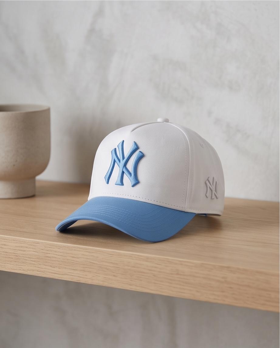 Gorra New Era 9Forty NY Yankees Blanca Visera Azul