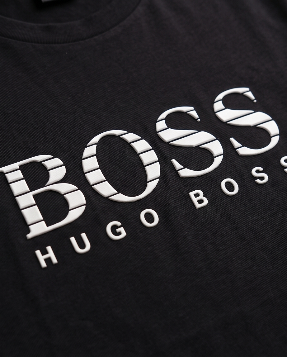 Camiseta Hugo Boss Logo Negro – Regular Fit Hombre