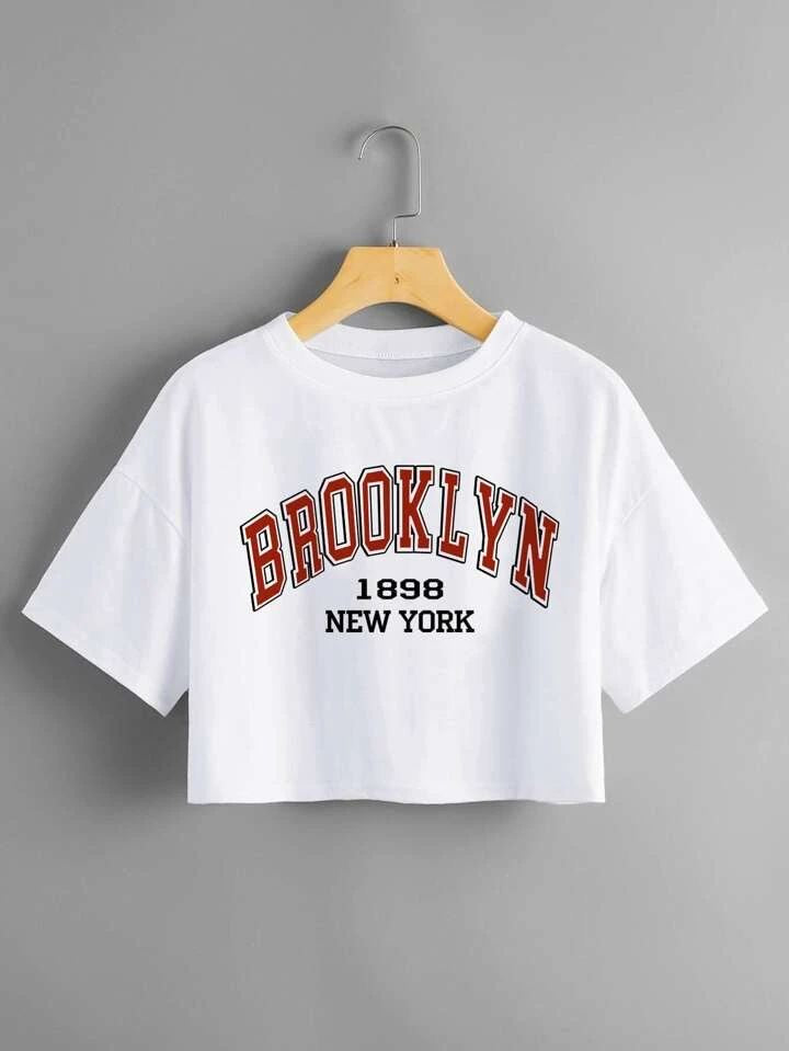CAMISETA CORTA MUJER -
 BROOKLYN