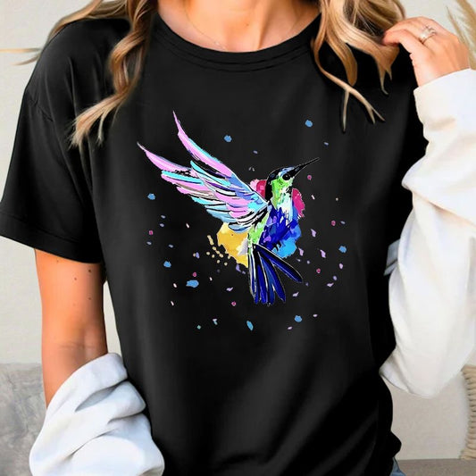 CAMISETA LARGA MUJER - COLIBRÍ