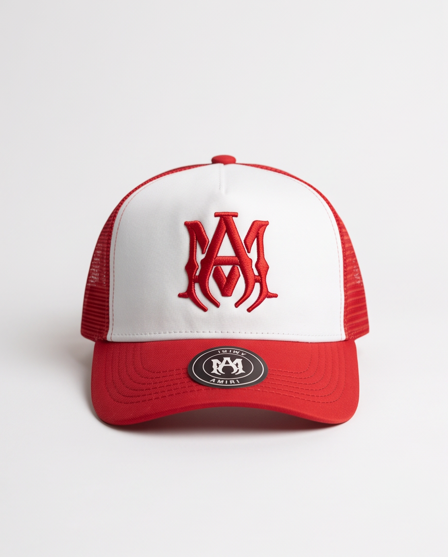 Gorra Amiri MA Trucker Blanco Rojo