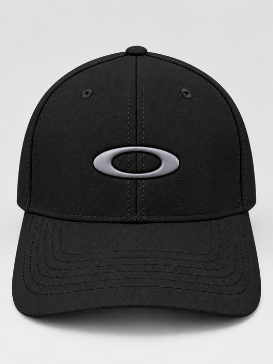 Gorra Oakley Negra con Logo Ovalado