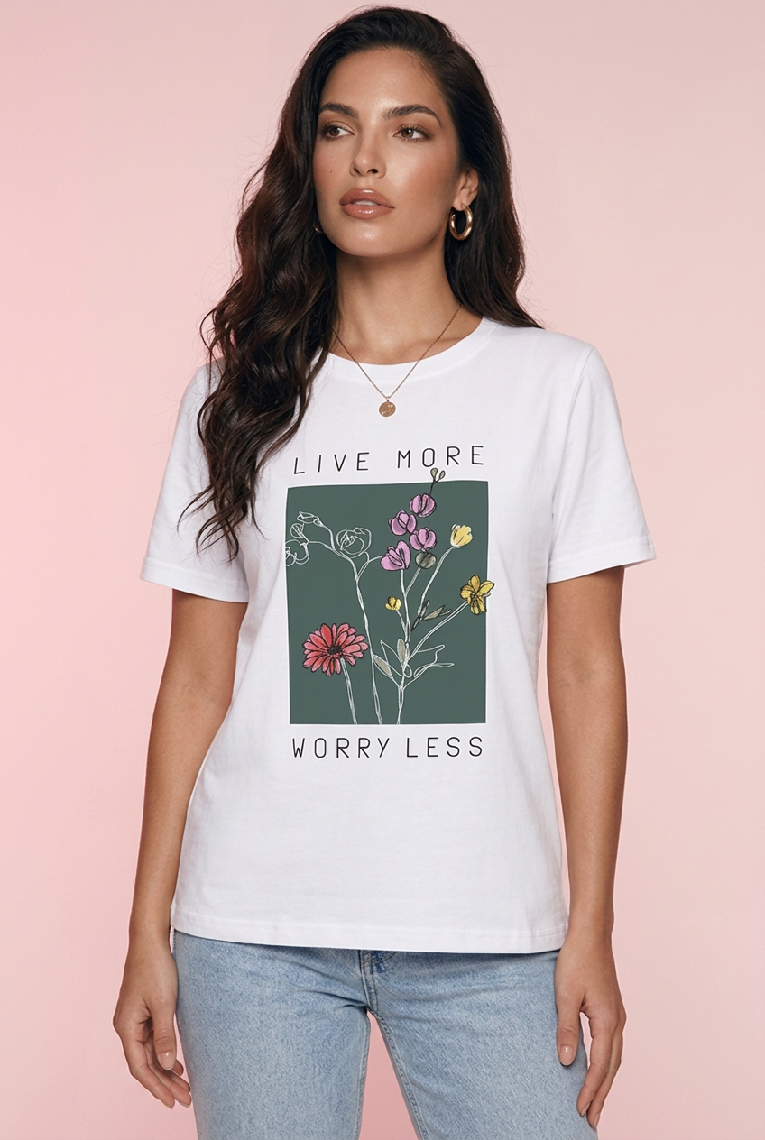 CAMISETA LARGA MUJER - LIVE