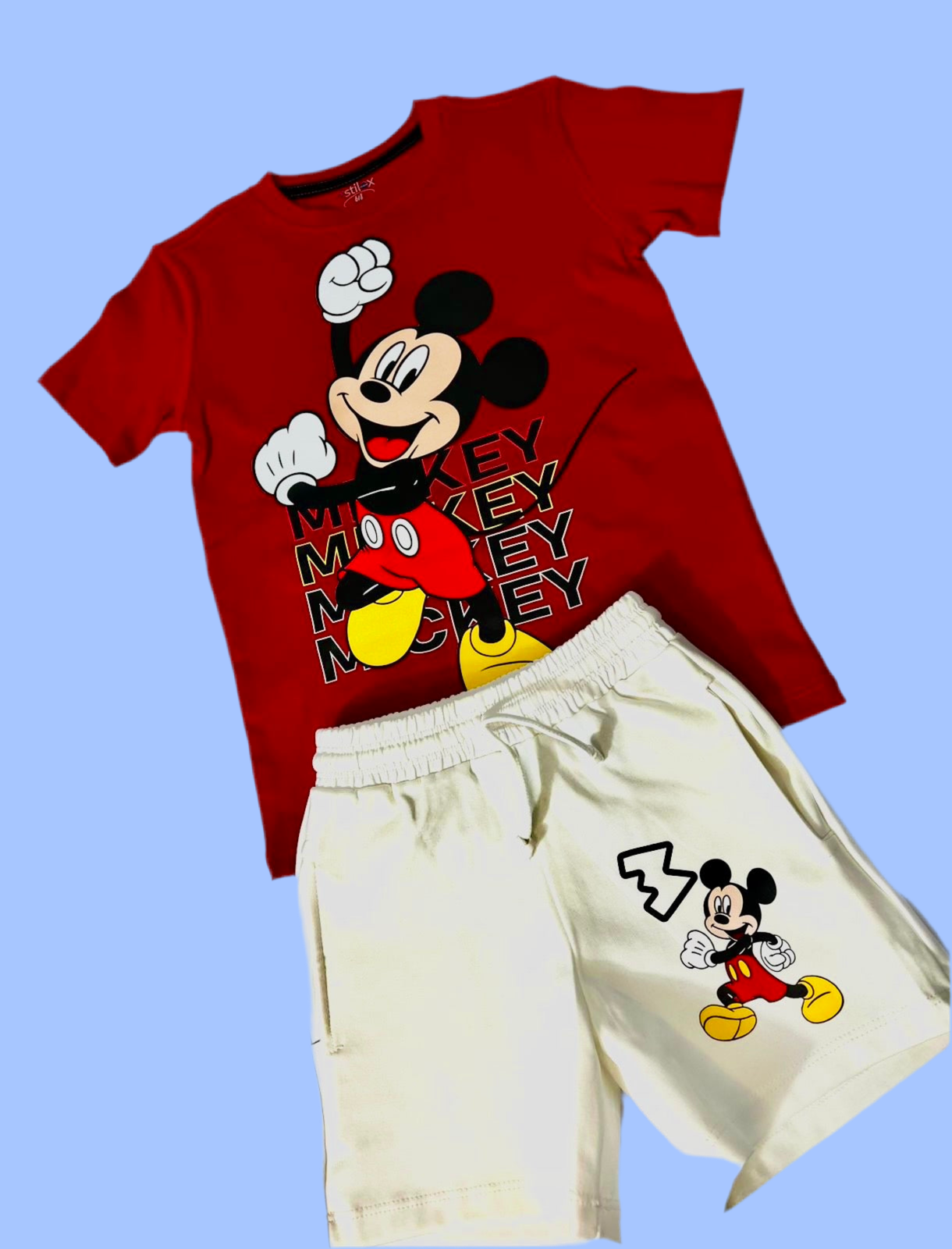 CONJUNTO CAMISETA+PANTALONETA MICKEY MOUSE