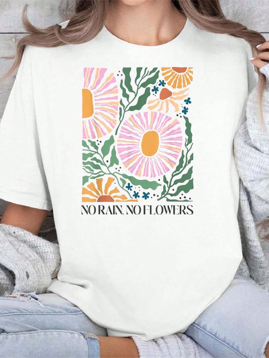 CAMISETA LARGA MUJER - NO FLOWERS