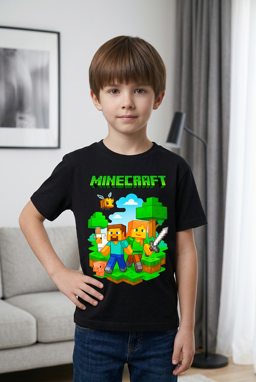 CAMISETA MANGA CORTA - MINECRAFT