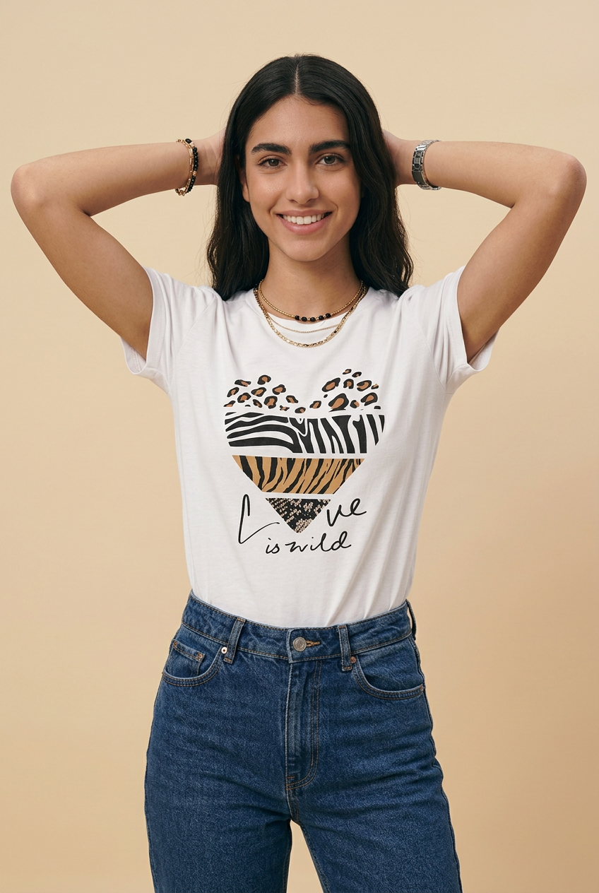 CAMISETA LARGA MUJER - LOVE