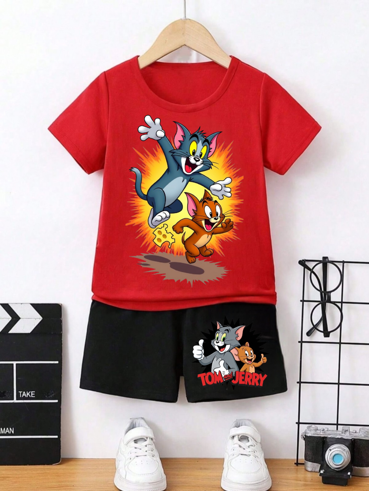 CONJUNTO CAMISETA+PANTALONETA TOM Y JERRY