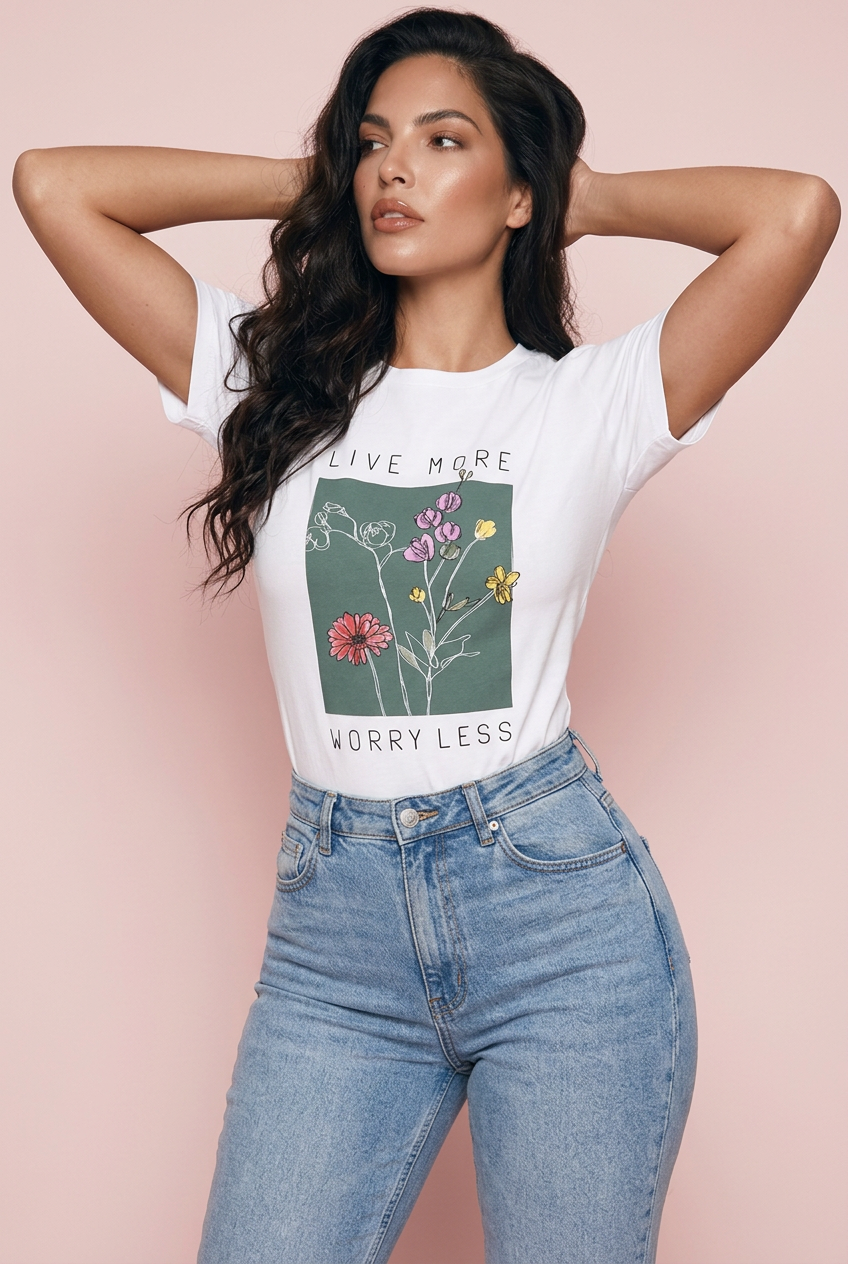 CAMISETA LARGA MUJER - LIVE