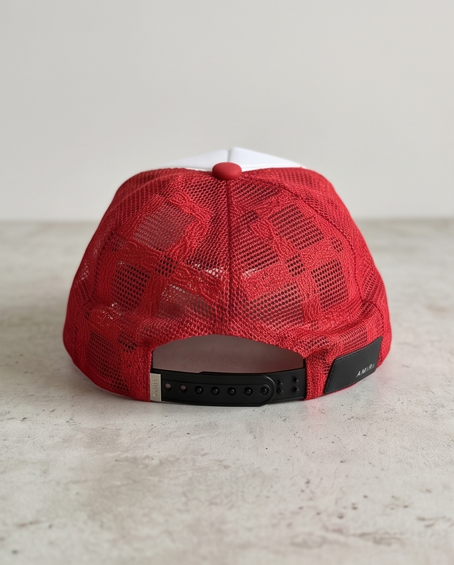 Gorra Amiri MA Trucker Blanco Rojo