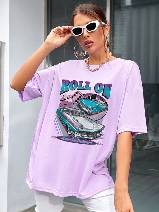 CAMISETA LARGA MUJER - ROLL ON
