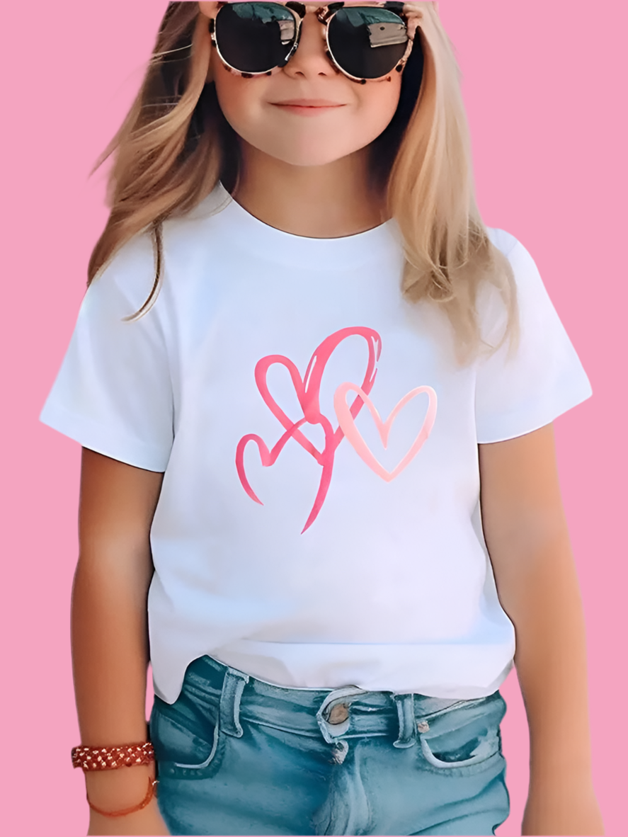 CAMISETA MANGA CORTA - CORAZONES