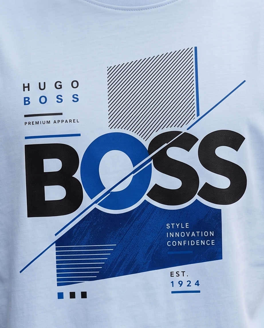 Camiseta Hugo Boss Niños Azul Cielo