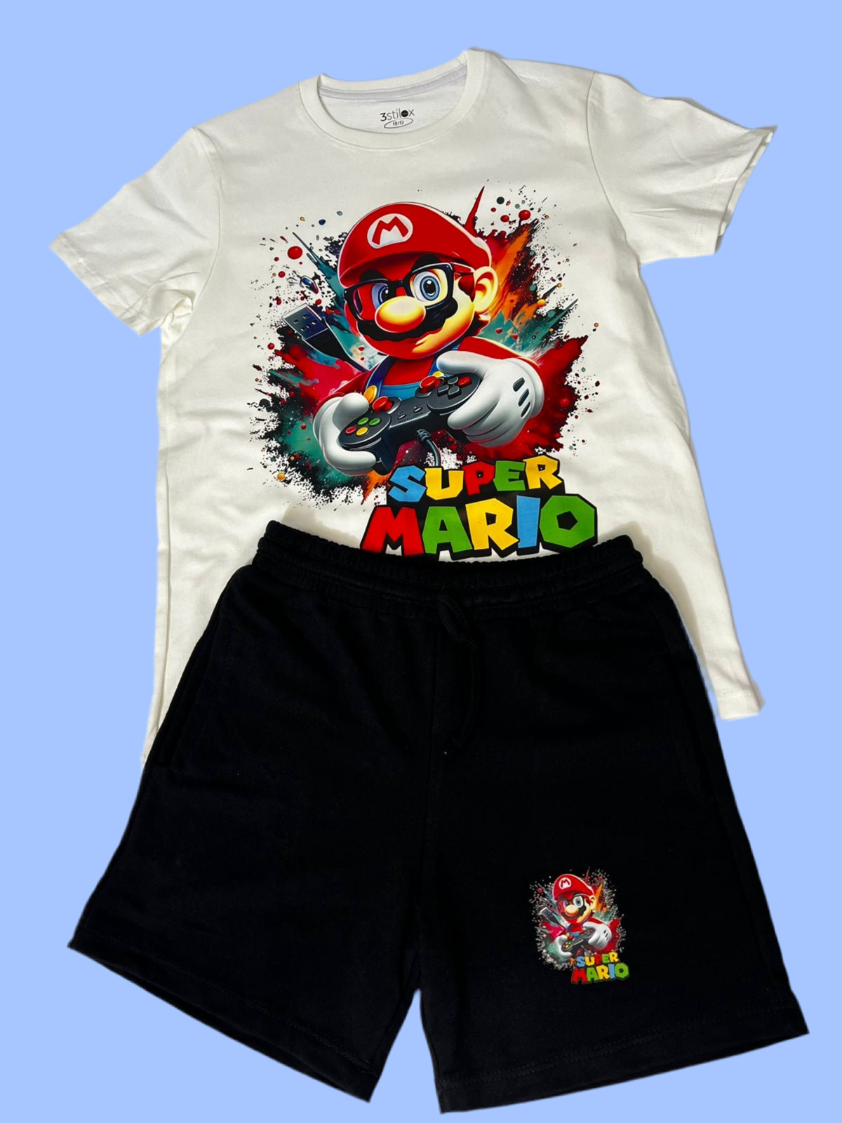 CONJUNTO CAMISETA+PANTALONETA SUPER MARIO