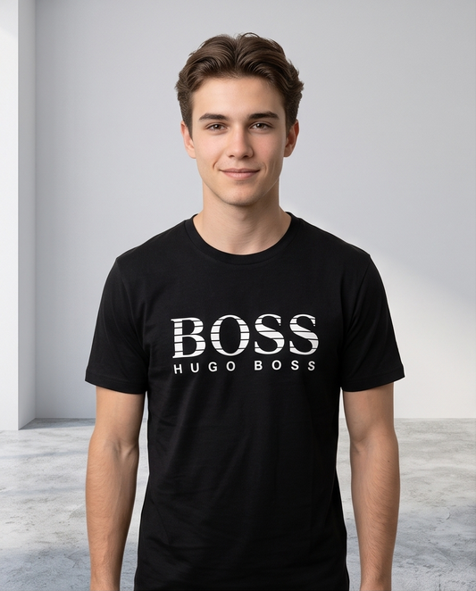 Camiseta Hugo Boss Logo Negro – Regular Fit Hombre