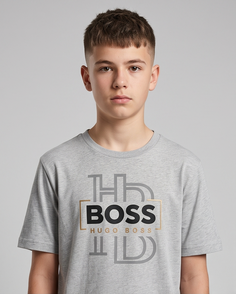Camiseta Hugo Boss HB Monogram Oversize Niños Verde Seco - Vista 3