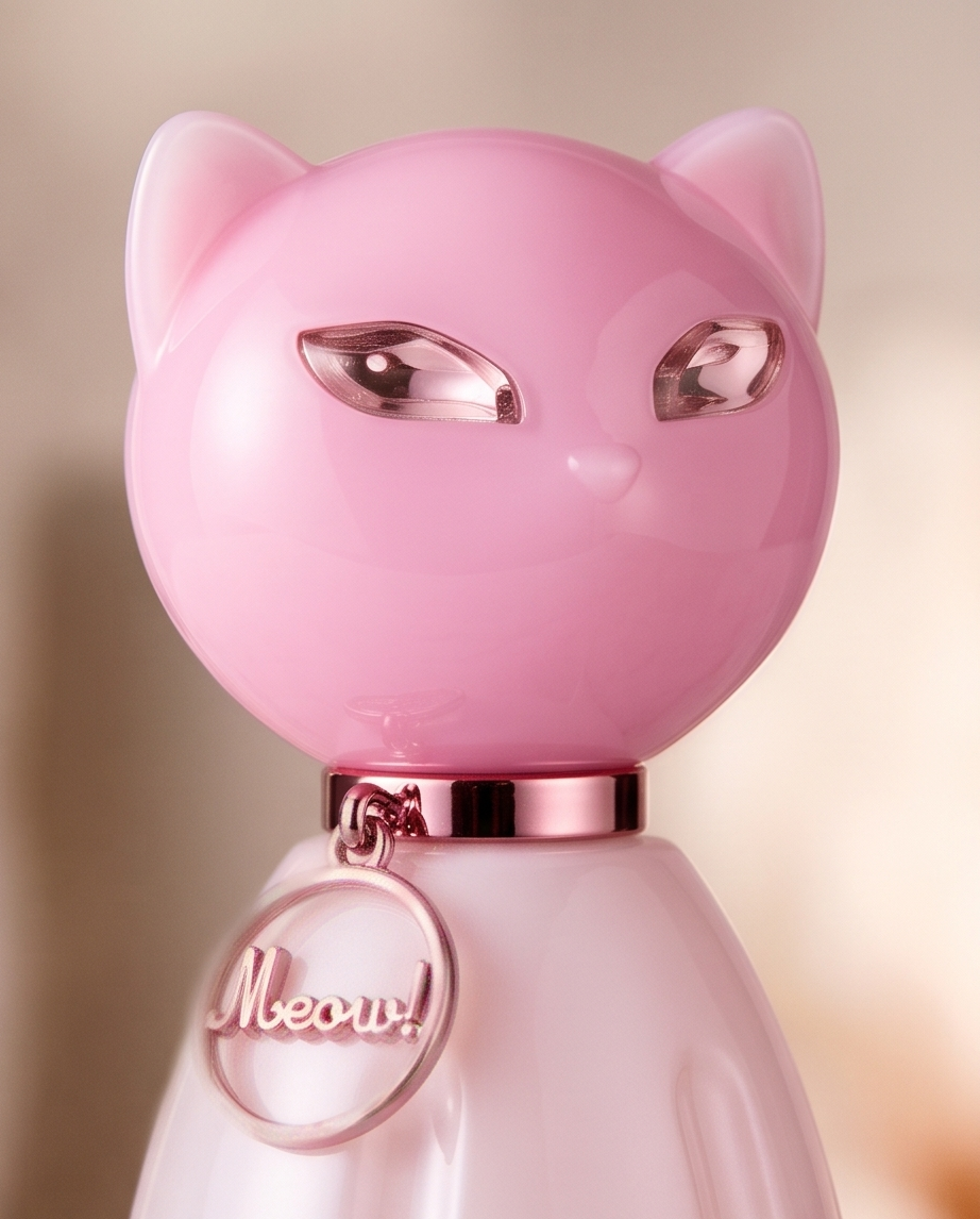Detalle del frasco rosa de Katy Perry Meow!
