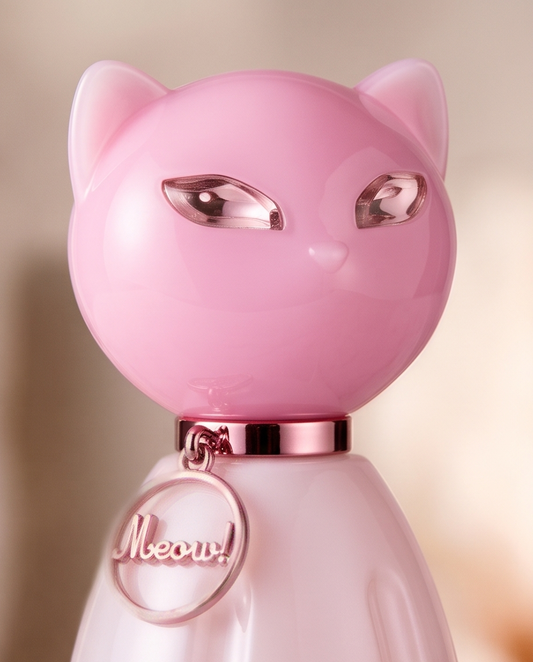 Detalle del frasco rosa de Katy Perry Meow!