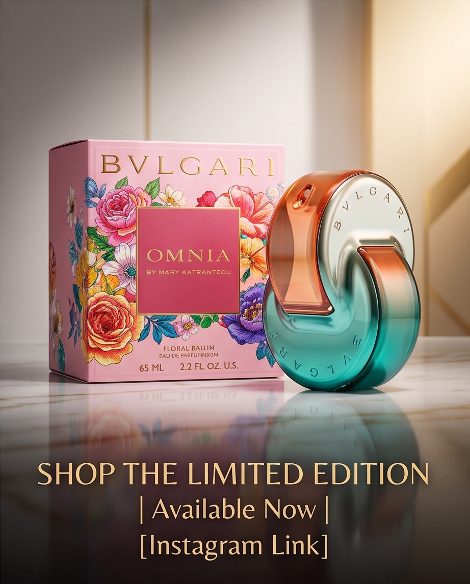 Bvlgari Omnia Paraiba - presentación con flores