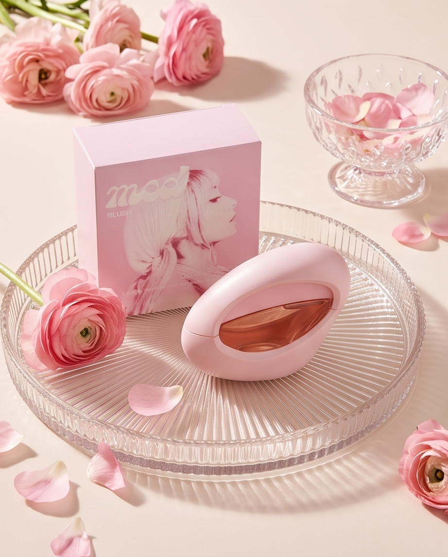 Ariana Grande Mod Blush - detalle del interior rosado