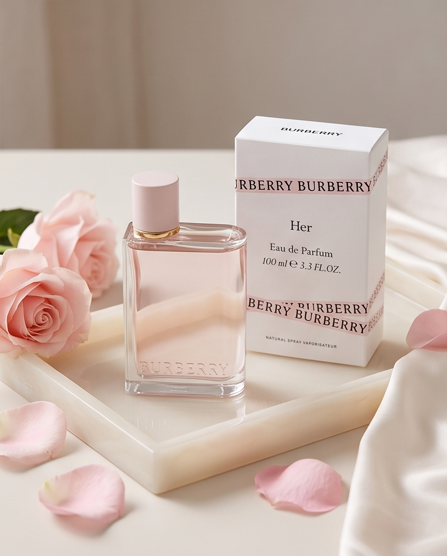 Burberry Her EDP - frasco con rosas