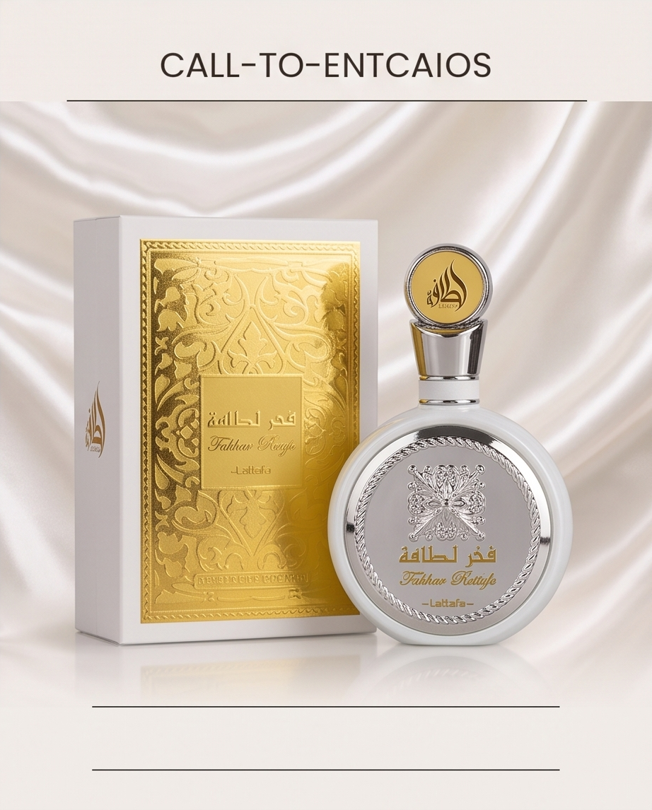 Lattafa Fakhar White - caja de presentación