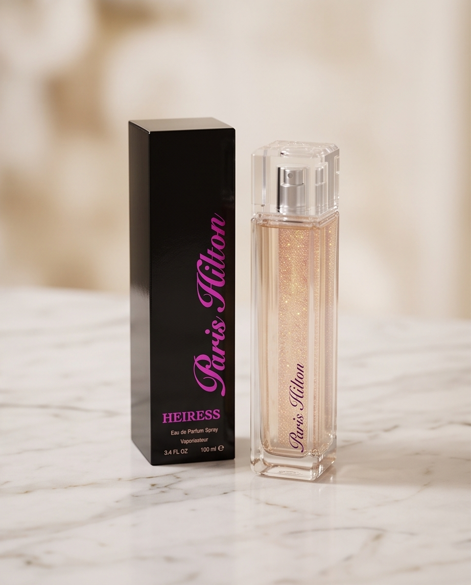 Paris Hilton Heiress EDP - detalle del frasco dorado
