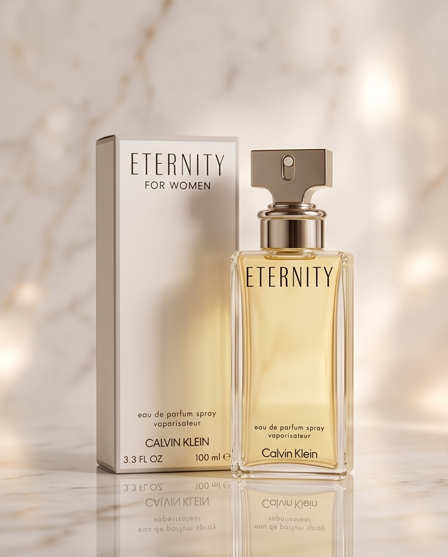 Calvin Klein Eternity EDP 100ml - frasco y caja gris
